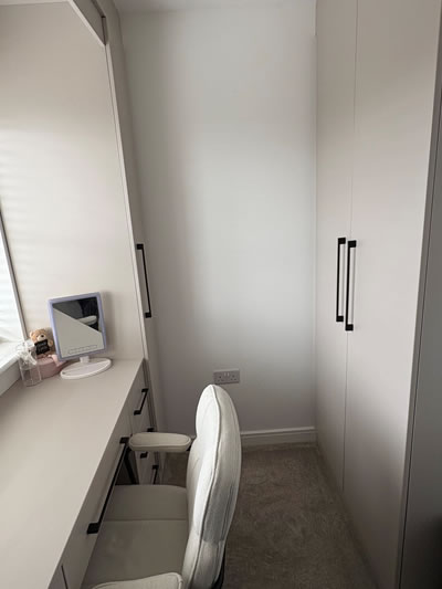 desk and wardrobes fitted by Rightstyle in Bolton